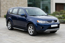 Mitsubishi Outlander 2006–2012 Bočné nášľapy Duru (2 ks, hliník) fotografia 1