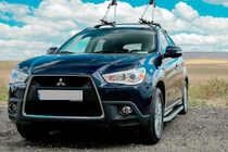 Mitsubishi Outlander 2006–2012 Bočné nášľapy Tayga Grey (2 ks, hliník) fotografia 7