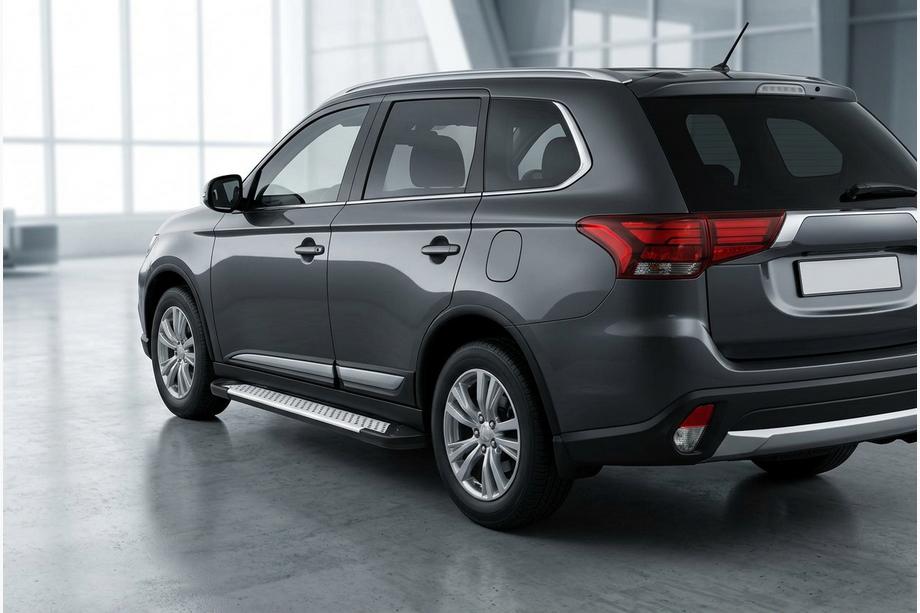 Mitsubishi Outlander 2012–2021 Bočné nášľapy Allmond Grey (2 ks, hliník) Image