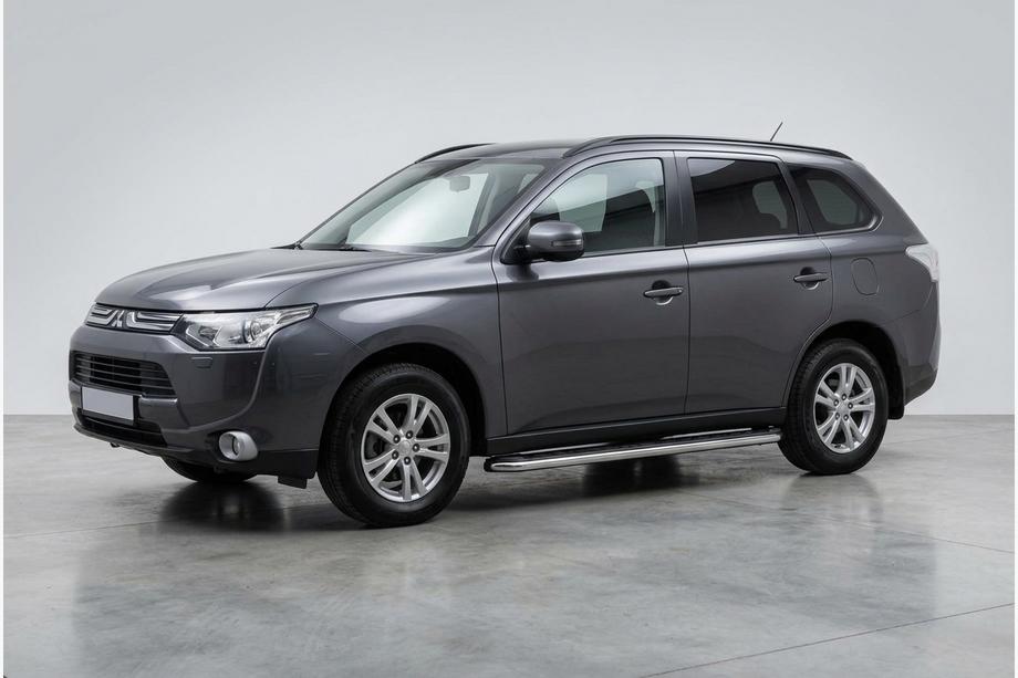 Mitsubishi Outlander 2012–2021 Bočné prahy Maydos V1 (2 ks, hliník ↗ nehrdzavejúca oceľ) Fotografia 1