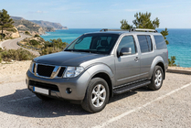 Nissan Pathfinder R51 2005–2014 Bočné nášľapy Bosphorus Black (2 ks, hliník) fotografia 1