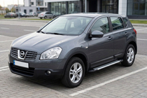 Nissan Qashqai 2007–2010 Bočné prahy Line (2 ks, hliník) fotografia 1