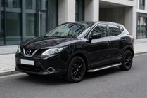 Nissan Qashqai 2014–2021 Bočné prahy Maydos V1 (2 ks, hliník ↗ nehrdzavejúca oceľ) fotografia 1