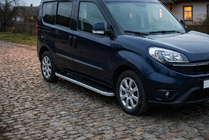 Opel Combo 2012–2018 Bočné nášľapy Tayga Grey (2 ks, hliník) fotografia 1