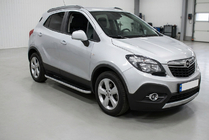 Opel Mokka 2012–2021 Bočné nášľapy Tayga Grey (2 ks, hliník) fotografia 1
