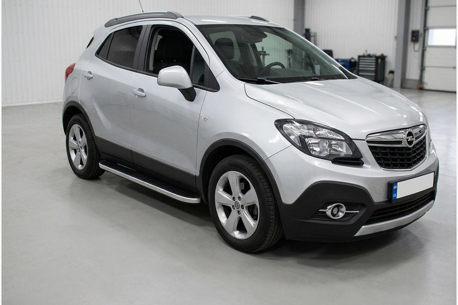 Opel Mokka 2012–2021 Bočné nášľapy Tayga Grey (2 ks, hliník) Image
