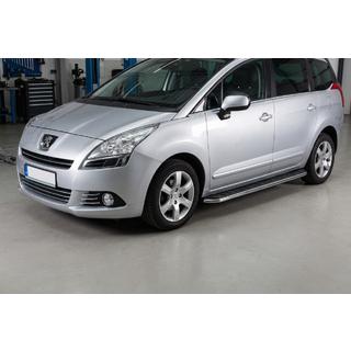 Bočné prahy Maydos V1 (2 ks, hliník ↗ nehrdzavejúca oceľ) Peugeot 5008 2009–2016 fotografia 1