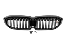 BMW 3. rad G20/G21 2018– Obličkové mriežky M-Look V1 (2018-2022, čierny lesk) fotografia 2