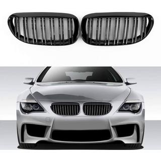 Obličkové mriežky M-Look (lesklá čierna) BMW rad 6 E63/E64 2003–2010 fotografia 1