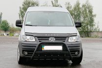 Volkswagen Caddy 2004–2010 Predný ochranný rám WT004 Black (nerez) fotografia 2