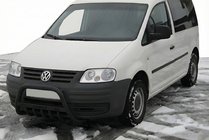 Volkswagen Caddy 2004–2010 Predný ochranný rám WT004 Black (nerez) fotografia 1