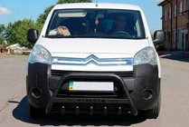 Citroen Berlingo 2008–2018 Predný ochranný rám WT004 Black (nerez) fotografia 2