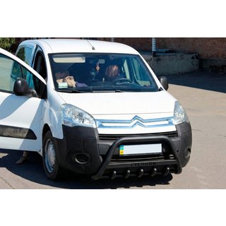 Predný ochranný rám WT004 Black (nerez) Citroen Berlingo 2008–2018 fotografia 3