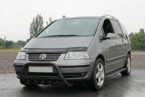 Volkswagen Sharan 2010–2023 Predný ochranný rám WT004 Black (nerez) fotografia 2