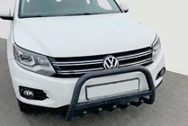 Volkswagen Tiguan 2007–2016 Predný ochranný rám WT004 Black (nerez) fotografia 3