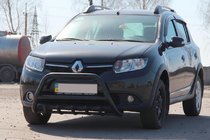 Renault Sandero 2013–2022 Bullbar WT003 Black (nerez) fotografia 1
