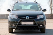 Renault Sandero 2013–2022 Bullbar WT003 Black (nerez) fotografia 2