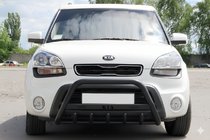 Kia Soul I 2008–2013 Predný ochranný rám WT004 Black (nerez) fotografia 1