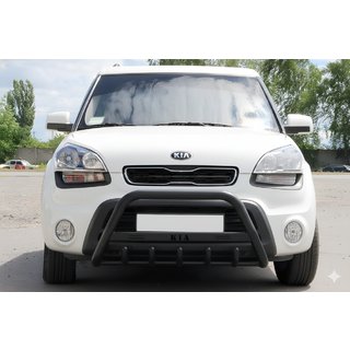 Predný ochranný rám WT004 Black (nerez) Kia Soul I 2008–2013 fotografia 1