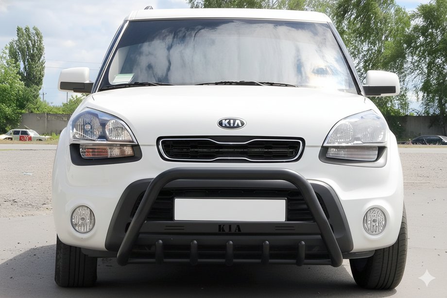 Kia Soul I 2008–2013 Predný ochranný rám WT004 Black (nerez) Image