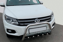 Volkswagen Tiguan 2007–2016 Predný ochranný rám WT004 (nerez) fotografia 2