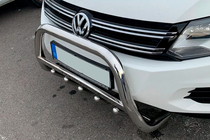 Volkswagen Tiguan 2007–2016 Predný ochranný rám WT004 (nerez) fotografia 1