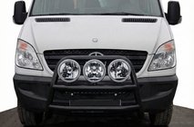 Mercedes Sprinter W906 2006–2018 Vysoký ochranný rám WT018 Black (nerez) fotografia 1