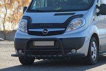 Renault Trafic 2001–2015 Predný ochranný rám Exclusive Black (nerez) fotografia 2