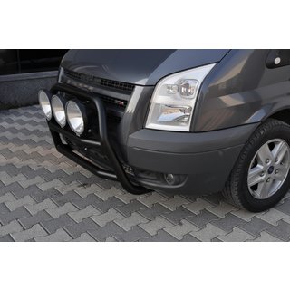 Predný ochranný rám WT018 Black (2006-2014, nerez) Ford Transit 2000–2014 fotografia 3