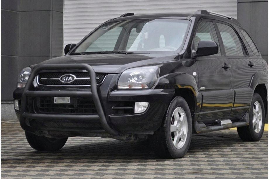 Kia Sportage 2004–2010 Kenguru rám WT018 Black (nerez) Image