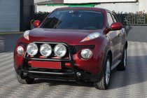 Nissan Juke 2010–2019 Predný ochranný rám WT018 Black (nehrdzavejúca oceľ) fotografia 4