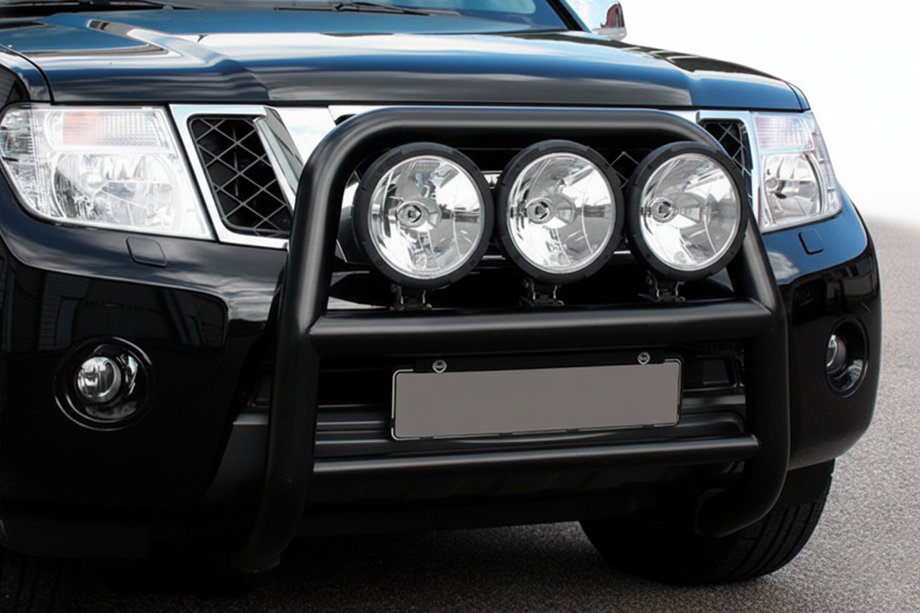 Nissan Navara 2006–2015 Predný ochranný rám WT018 Black (nehrdzavejúca oceľ) Image