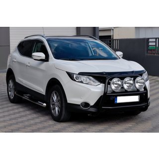 Predný ochranný rám WT018 Black (nehrdzavejúca oceľ) Nissan Qashqai 2014–2021 fotografia 3