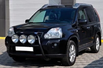 Nissan X-trail T31 2007–2014 Predný ochranný rám WT018 Black (nerez) fotografia 2