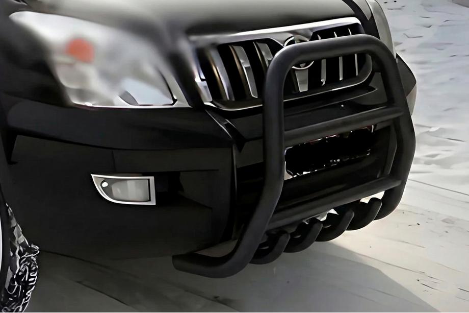 Toyota Land Cruiser Prado 120 2002–2009 Vysoký predný ochranný rám Black (nerez) Fotografia 1