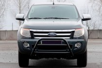 Ford Ranger 2011–2022 Predný ochranný rám WT022 Black (nerez) fotografia 1