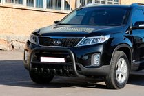 Kia Sorento II XM 2009–2014 Predný ochranný rám (bullbar) WT021 Black (nerezová oceľ) fotografia 1