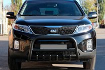 Kia Sorento II XM 2009–2014 Predný ochranný rám (bullbar) WT021 Black (nerezová oceľ) fotografia 2