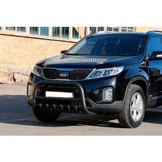 Predný ochranný rám (bullbar) WT021 Black (nerezová oceľ) Kia Sorento II XM 2009–2014 fotografia 1