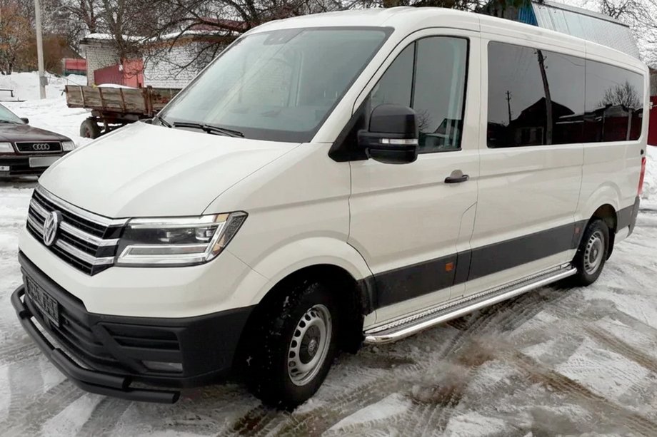 Volkswagen Crafter 2016– Predný ochranný rám ST085 Black (nerez) Image