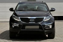 Kia Sportage 2010–2015 Predný ochranný rám WT006 Black (nerez) fotografia 2