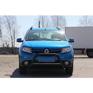 Predný ochranný rám WT006 Black (nerez) Dacia Sandero 2013–2020 fotografia 1