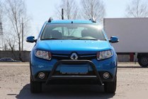 Renault Sandero 2013–2022 Predný ochranný rám WT006 Black (nerez) fotografia 1
