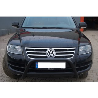 Predný ochranný rám (bullbar) WT005 Colt Black (nehrdzavejúca oceľ) Volkswagen Touareg 2002–2010 fotografia 3