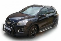 Chevrolet Trax 2012–2023 Predný ochranný rám WT005 Black (nerez) fotografia 1