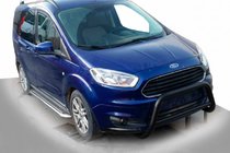 Ford Courier 2014–2023 Predný ochranný rám WT005 Black (nerez) fotografia 1