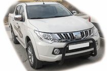 Mitsubishi L200 2015–2024 Predný ochranný rám WT005 Black (nehrdzavejúca oceľ) fotografia 1