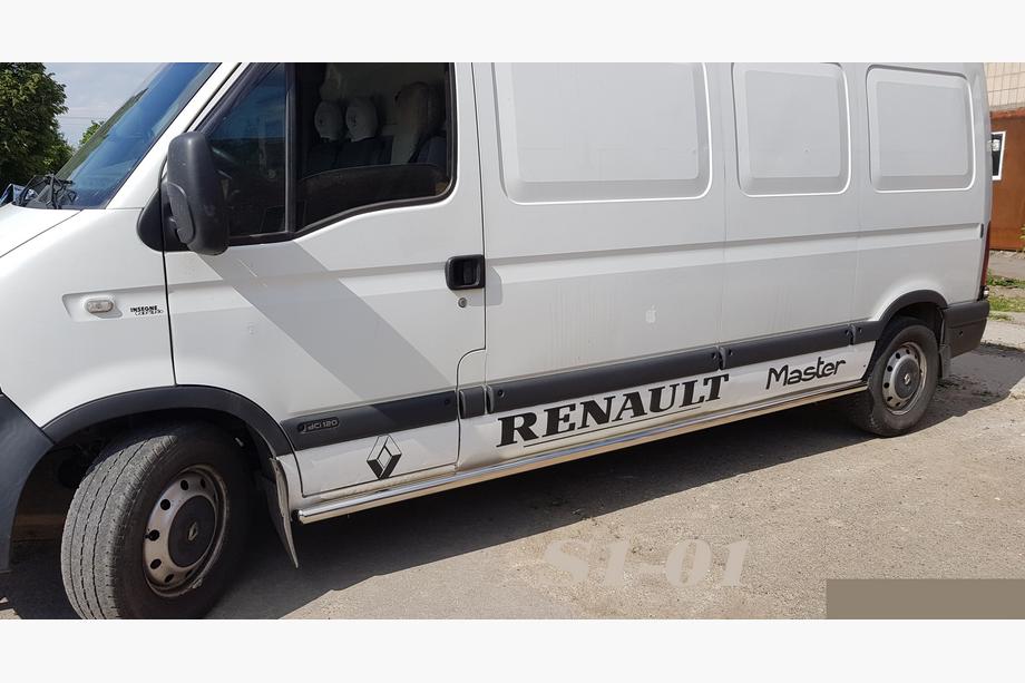 Renault Master 1998–2010 Bočné ochranné rúrky (2 ks, nerez) Dlhý rázvor Image