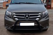Mercedes Vito/V-trieda W447 2014– Predný ochranný rám WT006 Black (nerez) fotografia 3