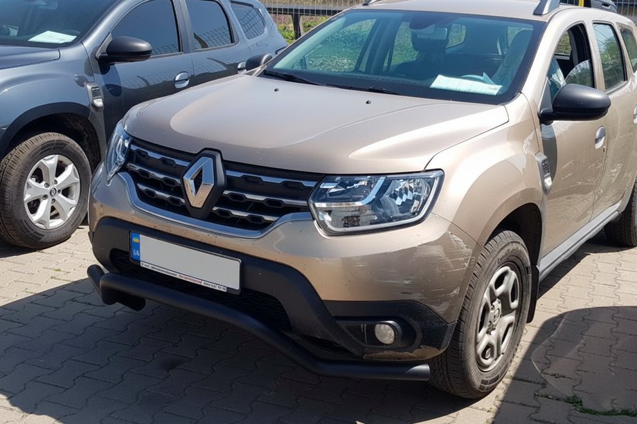 Renault Duster 2018–2024 Predný ochranný rám WT008 Black (nerez) Image